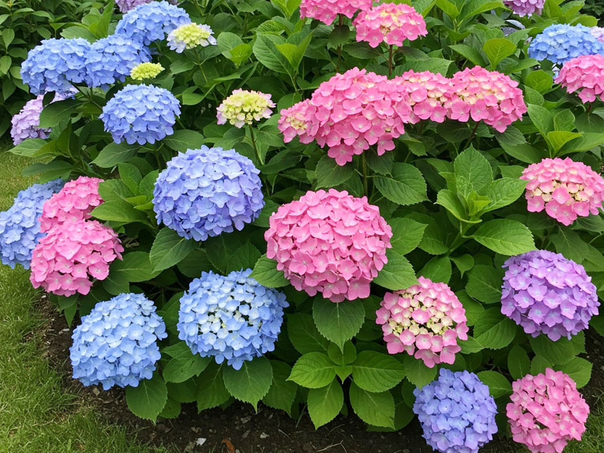 수국종류 중 제주수국으로 불리는 핑크수국 
